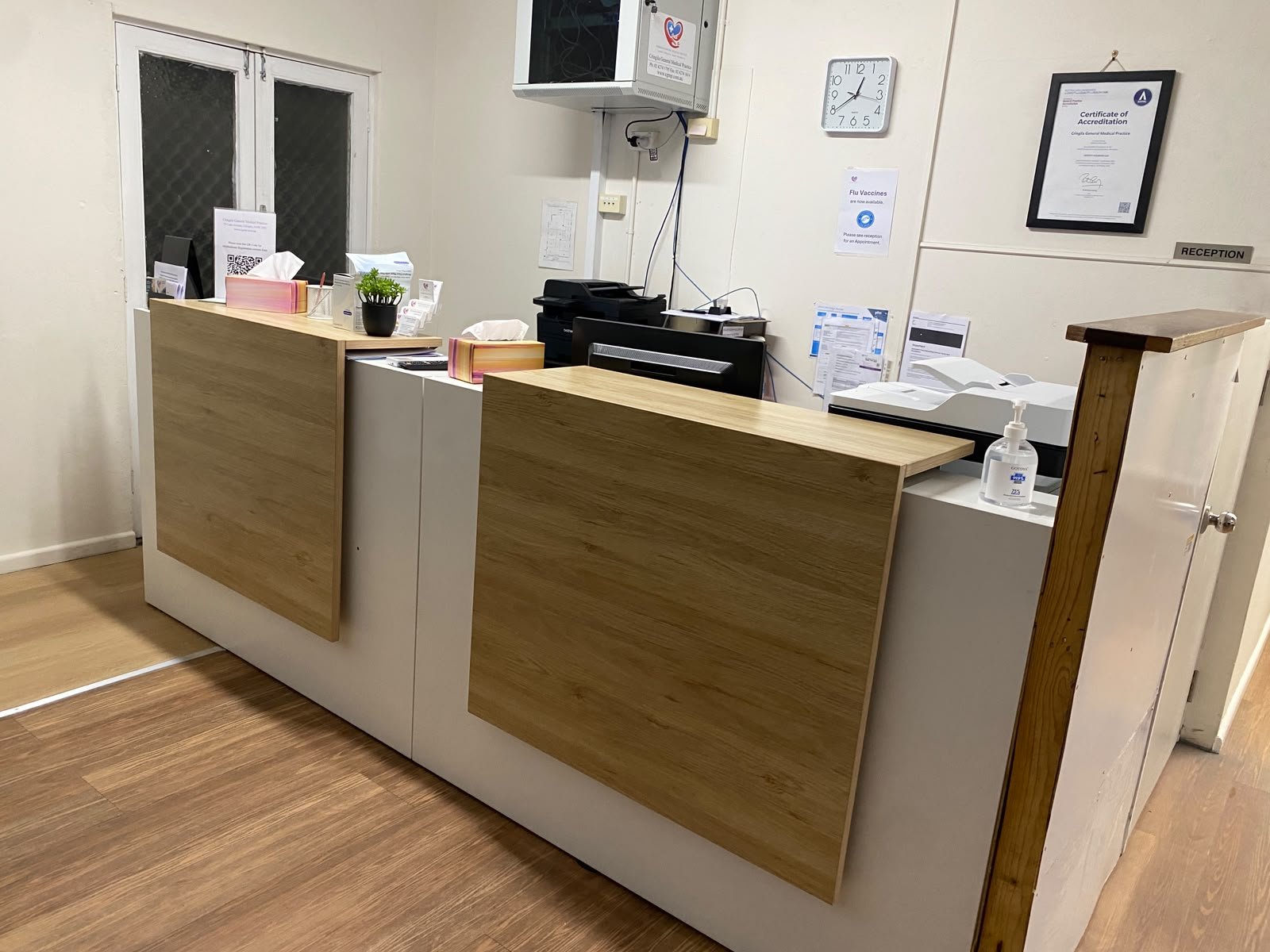 Reception desk at Cringila General Medical Practice